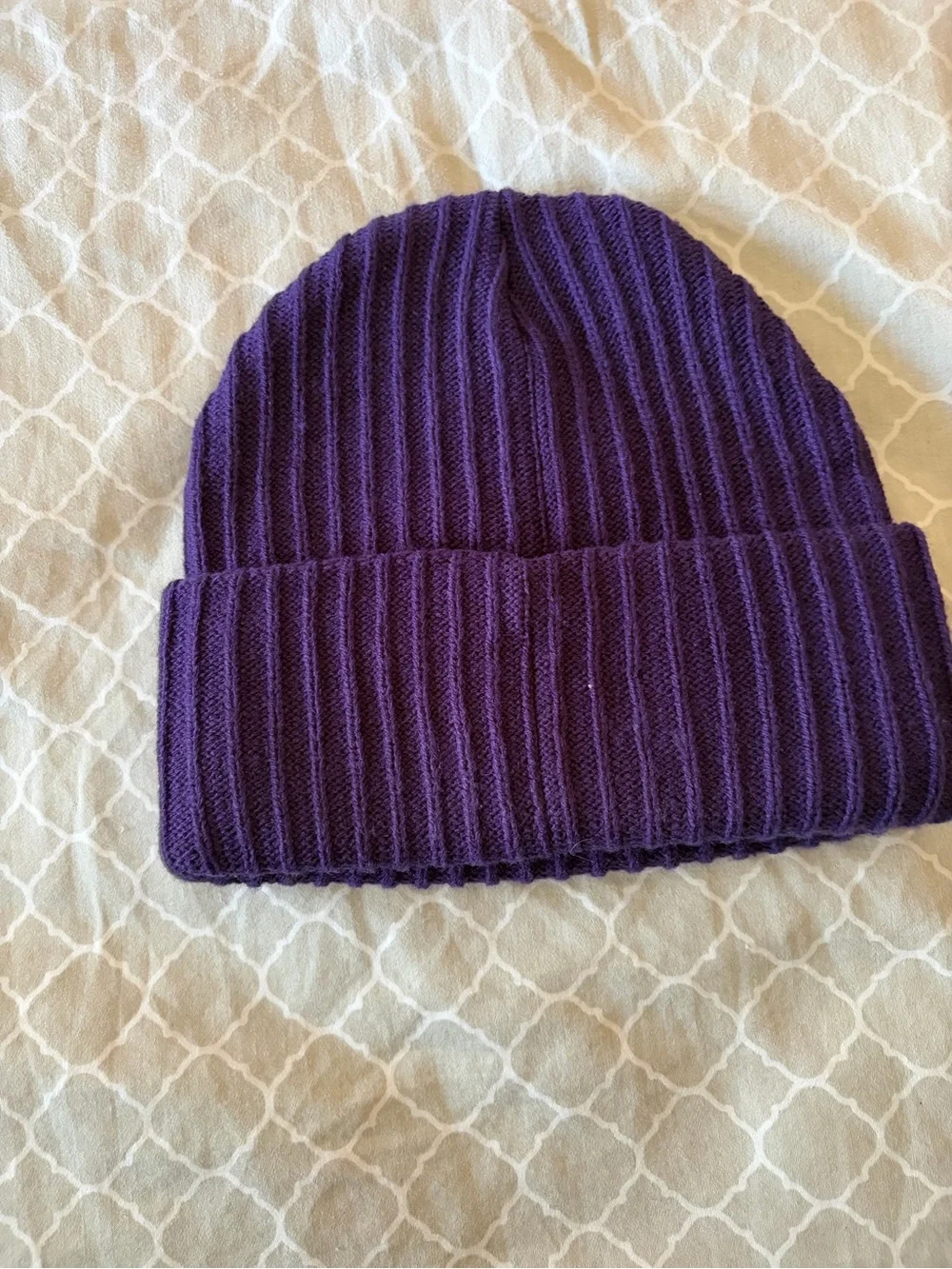47 Purple Minnesota Vikings Ribbed Cuff Beanie